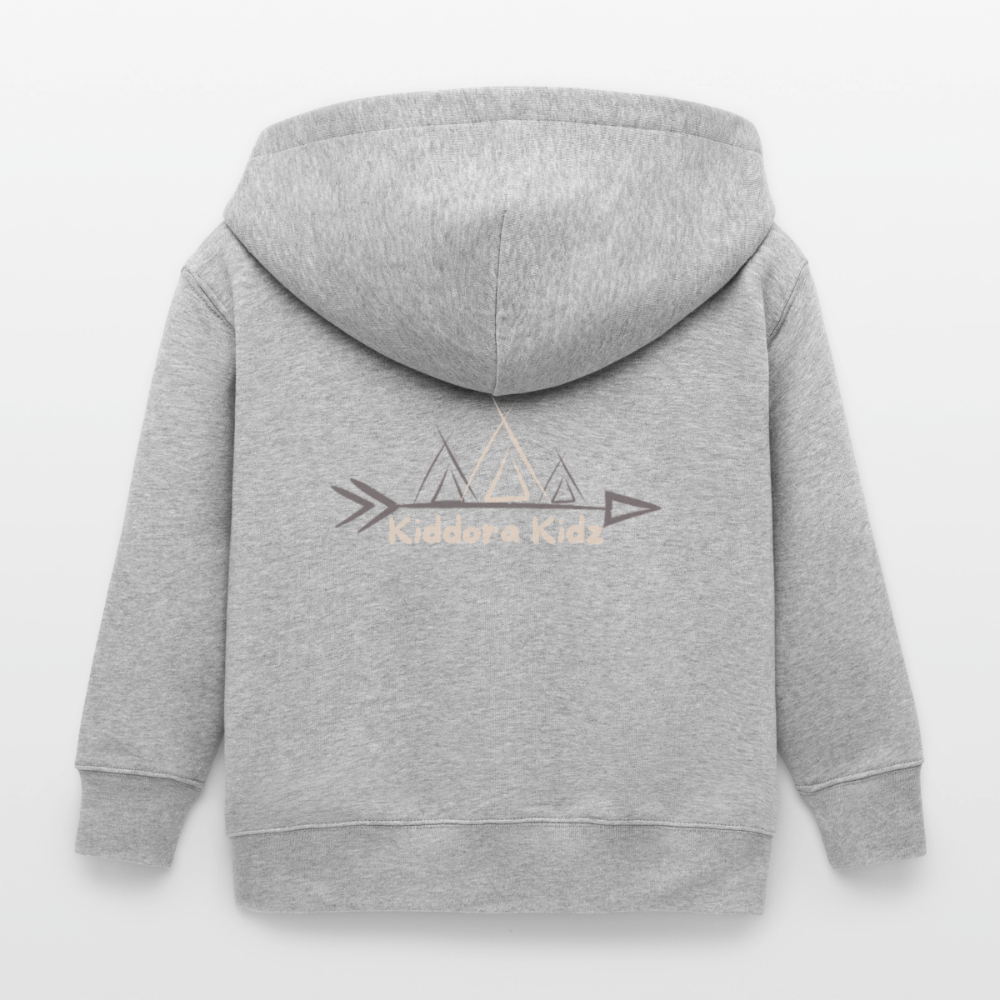 Kiddora Logo Stanley/Stella Mini Cultivator Bio Kinder Kapuzenjacke - Grau meliert