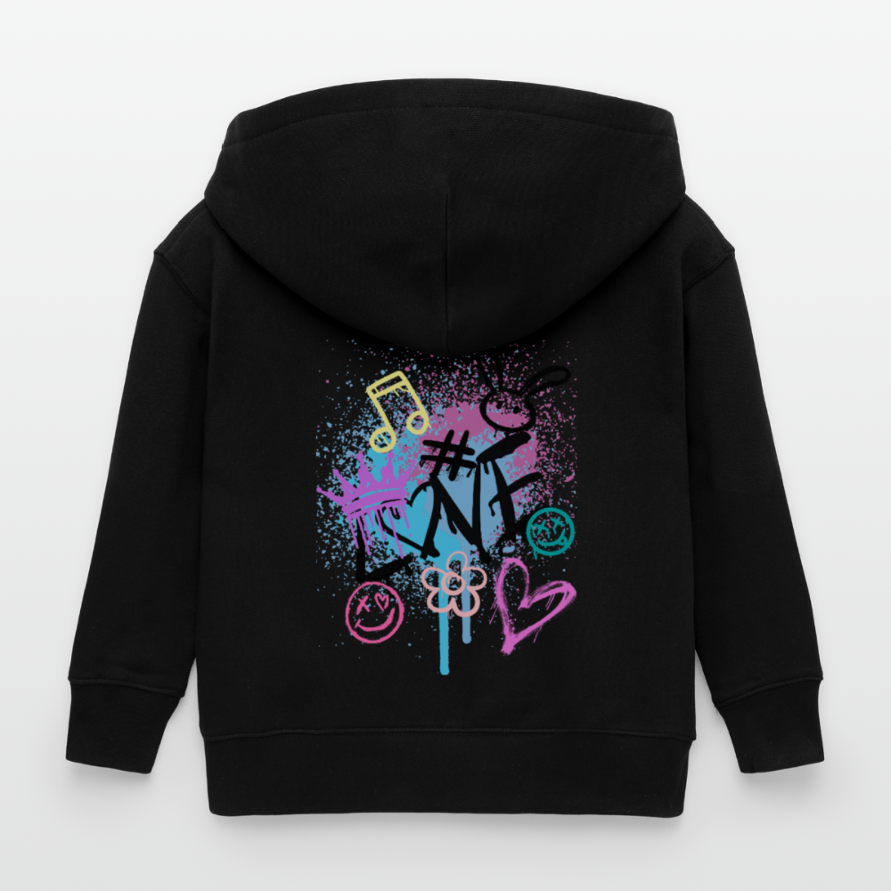 Grafitti Love Stanley/Stella Mini Cultivator Bio Kinder Kapuzenjacke - Schwarz