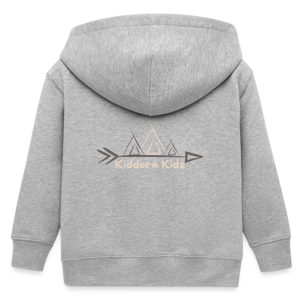 Kiddora Logo Stanley/Stella Mini Cultivator Bio Kinder Kapuzenjacke - Grau meliert