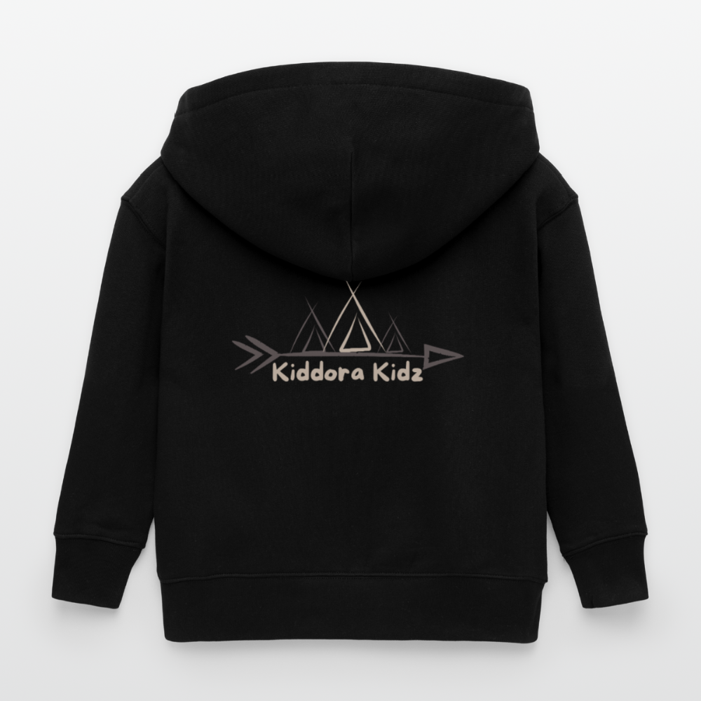 Kiddora Logo Stanley/Stella Mini Cultivator Bio Kinder Kapuzenjacke - Schwarz