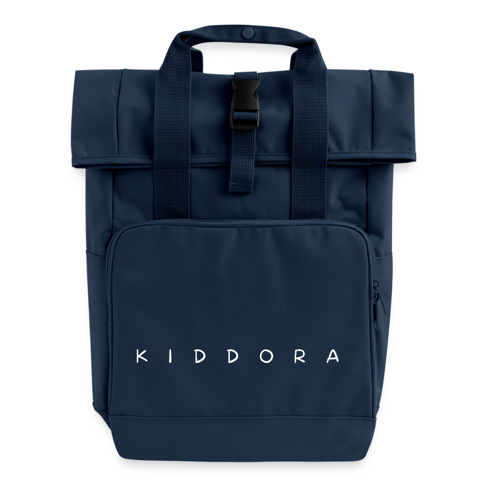 Rolltop Rucksack mit zwei Griffen - Navy