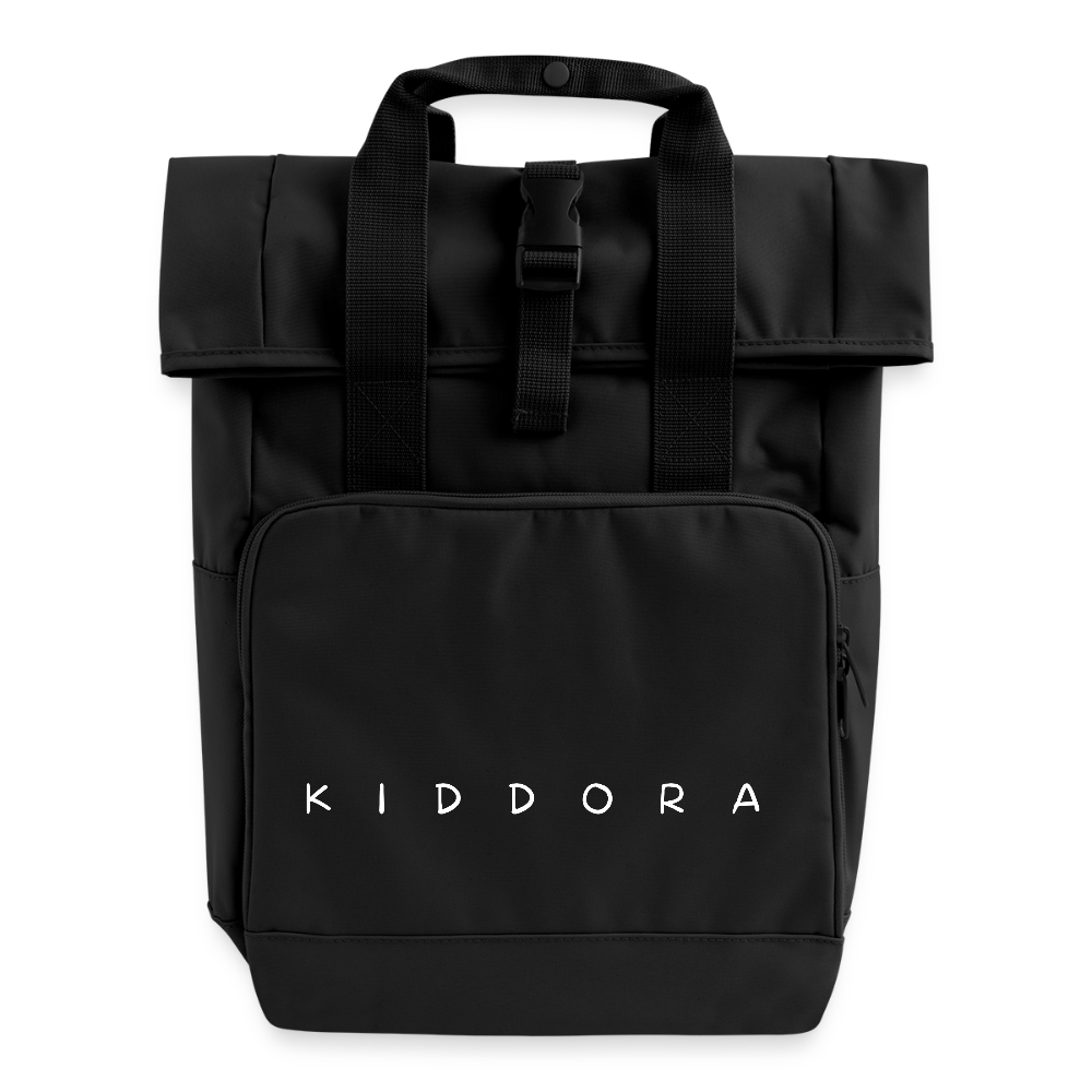Rolltop Rucksack mit zwei Griffen - Schwarz