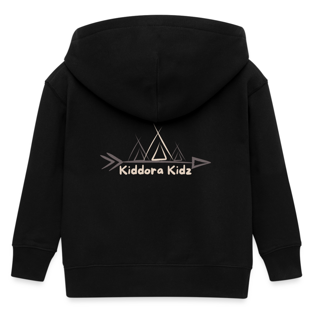 Kiddora Logo Stanley/Stella Mini Cultivator Bio Kinder Kapuzenjacke - Schwarz