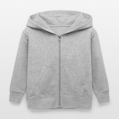 Kiddora Logo Stanley/Stella Mini Cultivator Bio Kinder Kapuzenjacke - Grau meliert
