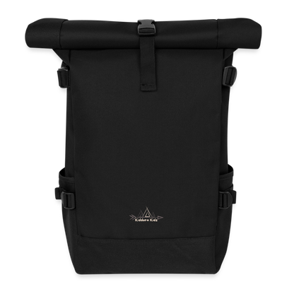 Kiddora Eltern Rolltop Rucksack - Schwarz