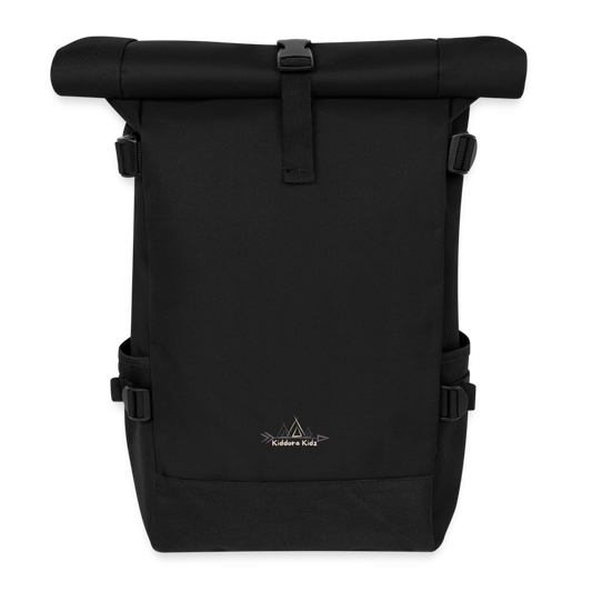 Kiddora Eltern Rolltop Rucksack - Schwarz