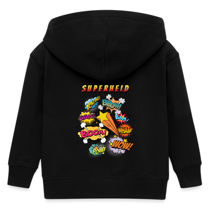 Comic Stanley/Stella Mini Cultivator Bio Kinder Kapuzenjacke - Schwarz