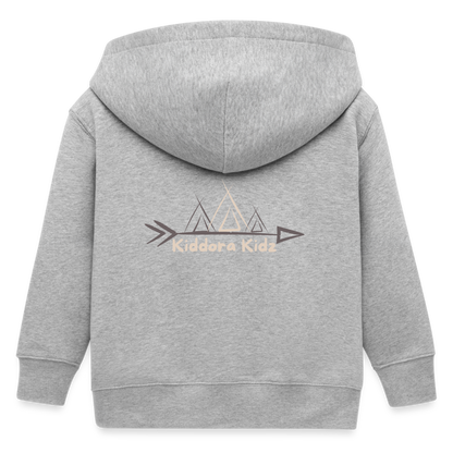 Kiddora Logo Stanley/Stella Mini Cultivator Bio Kinder Kapuzenjacke - Grau meliert