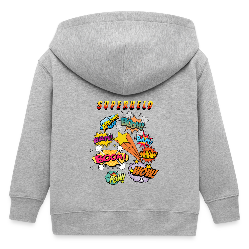 Comic Stanley/Stella Mini Cultivator Bio Kinder Kapuzenjacke - Grau meliert