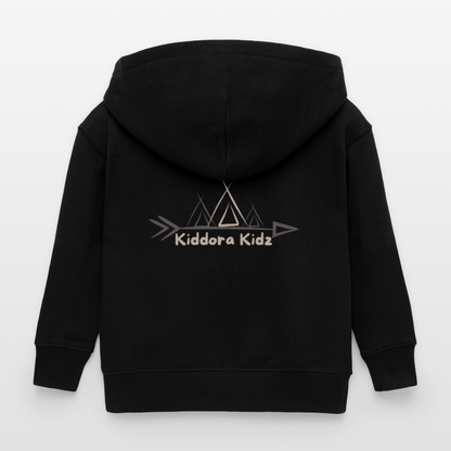 Kiddora Logo Stanley/Stella Mini Cultivator Bio Kinder Kapuzenjacke - Schwarz
