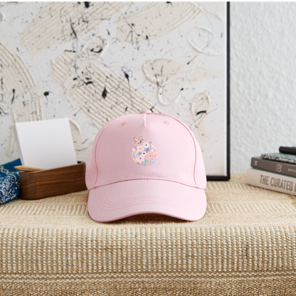 Organic Kids’ Baseball Cap - light pink
