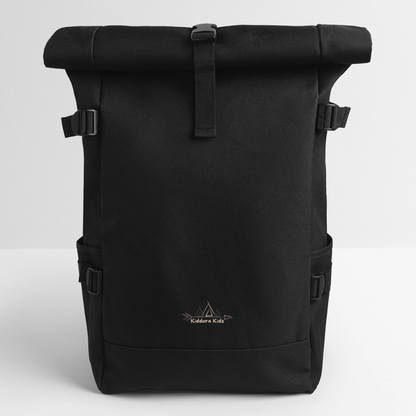 Kiddora Eltern Rolltop Rucksack - Schwarz