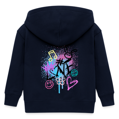 Grafitti Love Stanley/Stella Mini Cultivator Bio Kinder Kapuzenjacke - Navy