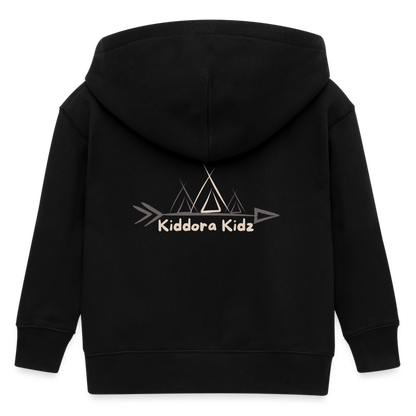 Kiddora Logo Stanley/Stella Mini Cultivator Bio Kinder Kapuzenjacke - Schwarz