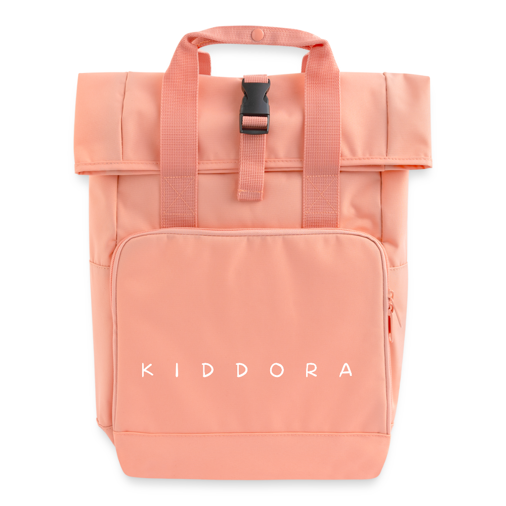 Rolltop Rucksack mit zwei Griffen - Chintzrosa