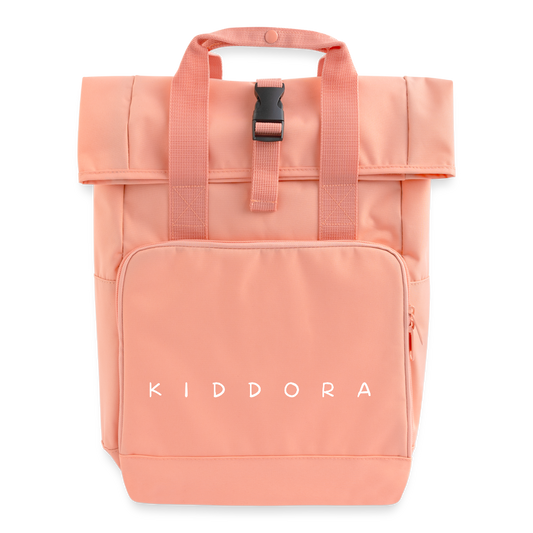 Rolltop Rucksack mit zwei Griffen - Chintzrosa