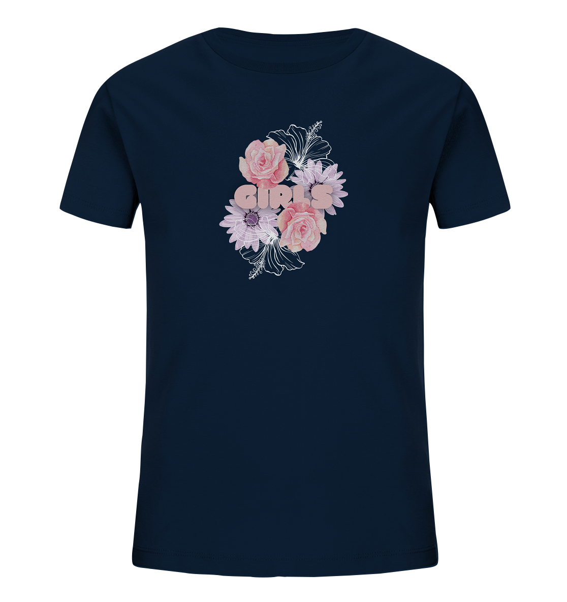 Girls Flower - Kids Organic Shirt
