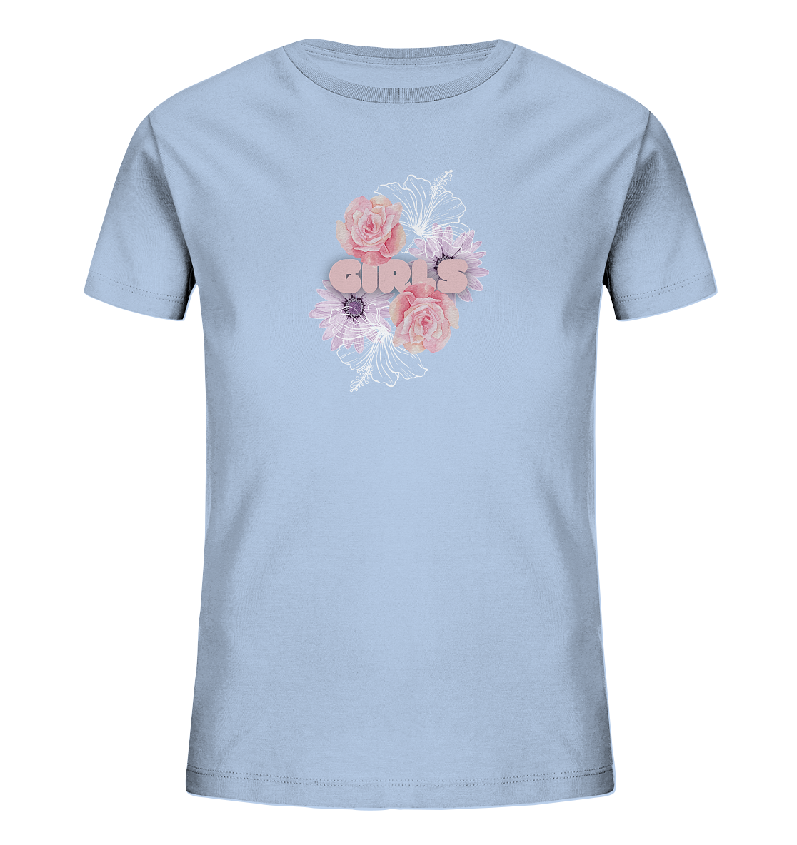 Girls Flower - Kids Organic Shirt