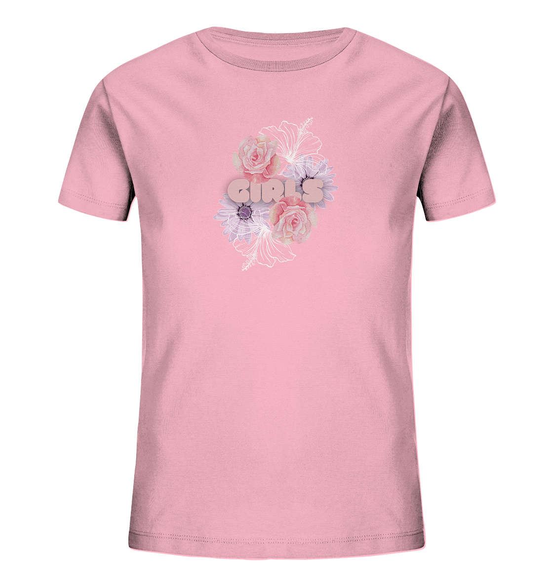 Girls Flower - Kids Organic Shirt